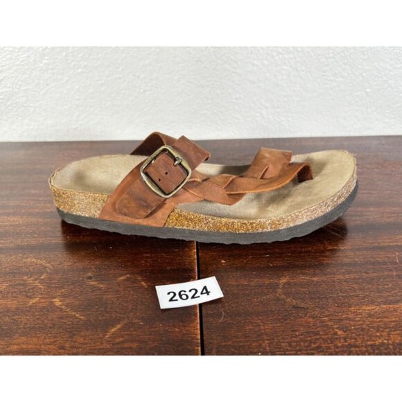 Mountain Sole Shoes - Mountain Sole Hollie Women's Footbed Sandals Sz 8 Brown Strappy Open Toe